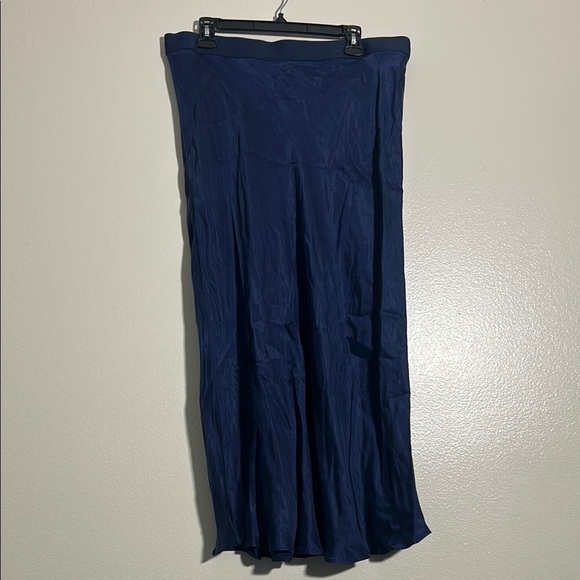 NWT Outerknown Navy Blue maxi Skirt - Picture 1 of 7